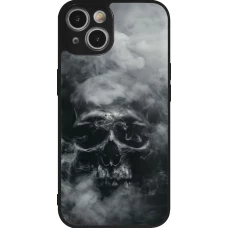 iPhone 14 Case Hülle - Silikon schwarz Halloween 2024 smoky skull