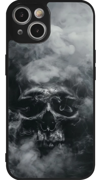 iPhone 14 Case Hülle - Silikon schwarz Halloween 2024 smoky skull