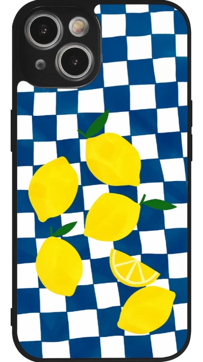Coque iPhone 14 - Silicone rigide noir Illustration lemons 2026