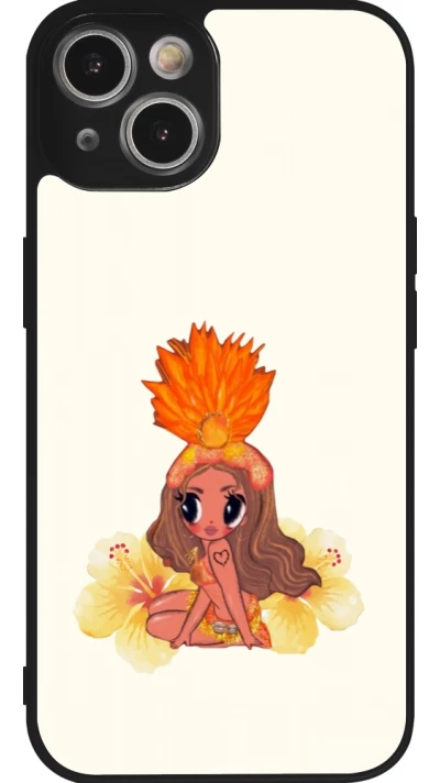 Coque iPhone 14 - Silicone rigide noir Karol G Tropicoqueta