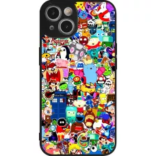 iPhone 14 Case Hülle - Silikon schwarz Mixed cartoons