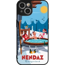 iPhone 14 Case Hülle - Silikon schwarz Nendaz Mountain Jacuzzi