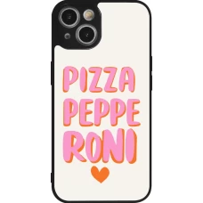 iPhone 14 Case Hülle - Silikon schwarz Pizza pepperoni 2026