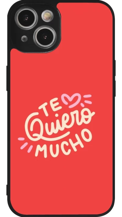 iPhone 14 Case Hülle - Silikon schwarz Saint Valentines Day 26 Te quiero mucho