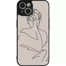 Coque iPhone 14 - Silicone rigide noir Salnikova 05