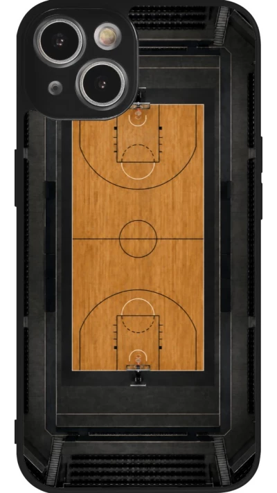 Coque iPhone 14 - Silicone rigide noir Sports 2026 Basketball