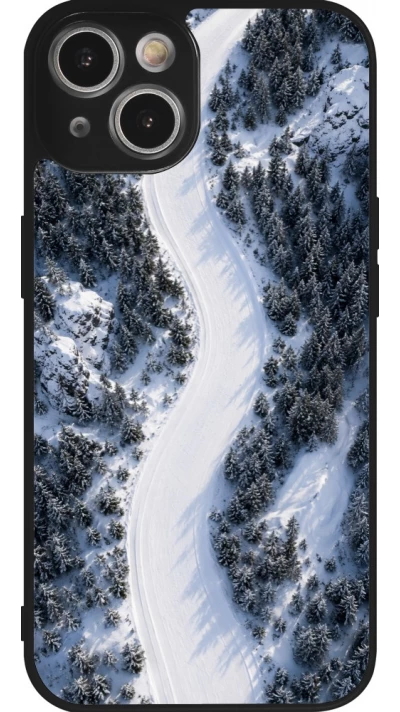 Coque iPhone 14 - Silicone rigide noir Sports 2026 Ski