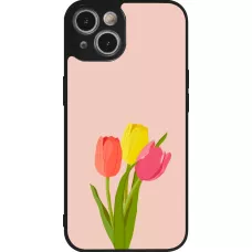 iPhone 14 Case Hülle - Silikon schwarz Spring 23 tulip trio