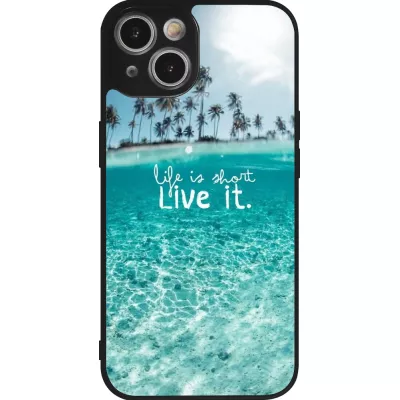 Coque iPhone 14 - Silicone rigide noir Summer 18 24