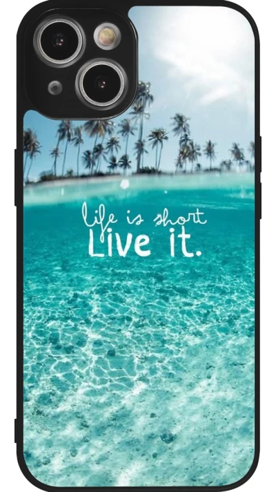 Coque iPhone 14 - Silicone rigide noir Summer 18 24