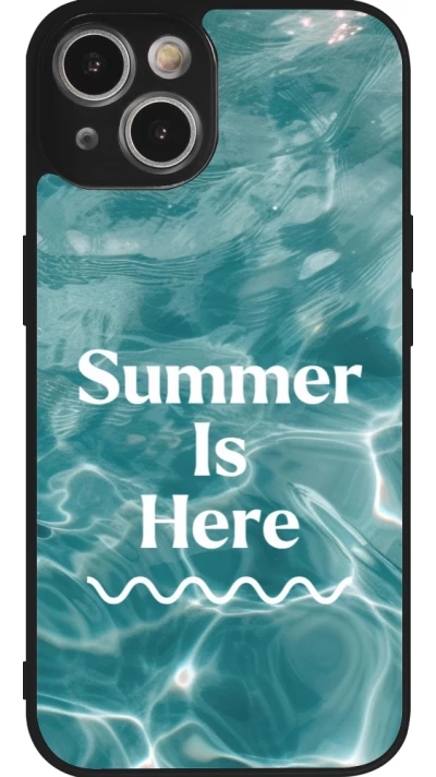 Coque iPhone 14 - Silicone rigide noir Summer 2025 Summer is here