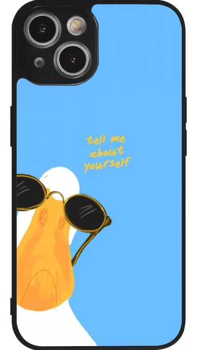 Coque iPhone 14 - Silicone rigide noir Tell me about yourself Summer 2026