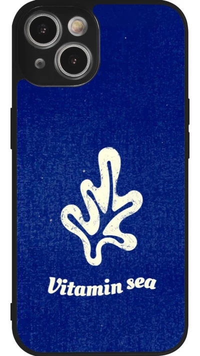 Coque iPhone 14 - Silicone rigide noir Vitamin sea Summer 2026