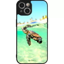 iPhone 14 Case Hülle - Silikon schwarz Turtle Underwater