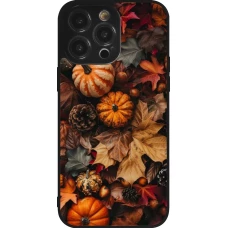 Coque iPhone 14 Pro Max - Silicone rigide noir Autumn 25 Pumpkin