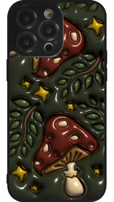 Coque iPhone 14 Pro Max - Silicone rigide noir Autumn 26 3D mushrooms