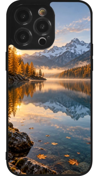 Coque iPhone 14 Pro Max - Silicone rigide noir Autumn 26 Autumn lake