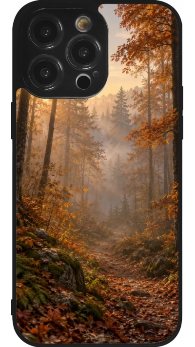 Coque iPhone 14 Pro Max - Silicone rigide noir Autumn 26 Autumn walk
