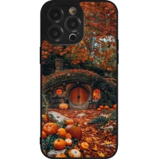Coque iPhone 14 Pro Max - Silicone rigide noir Autumn 26 Hobbit house