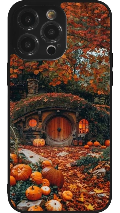 Coque iPhone 14 Pro Max - Silicone rigide noir Autumn 26 Hobbit house