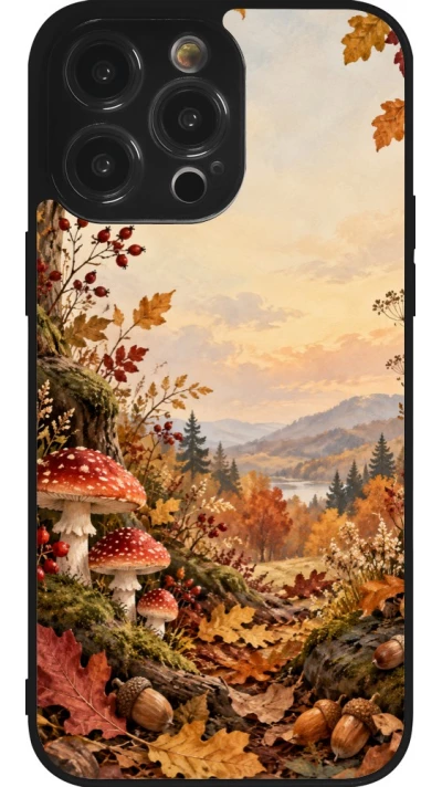Coque iPhone 14 Pro Max - Silicone rigide noir Autumn 26 Illustrated Autumn