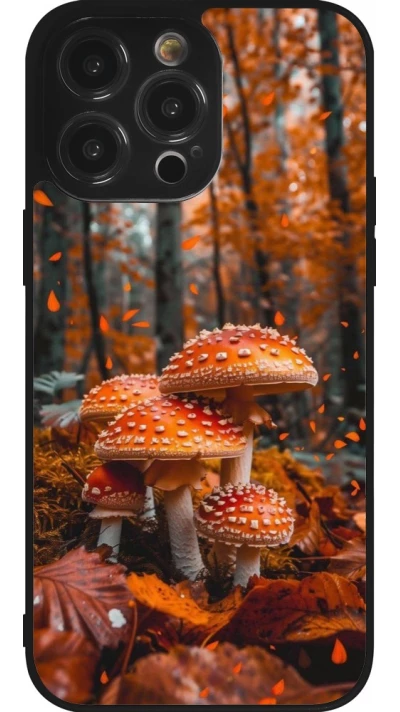 Coque iPhone 14 Pro Max - Silicone rigide noir Autumn 26 Mushrooms in the woods
