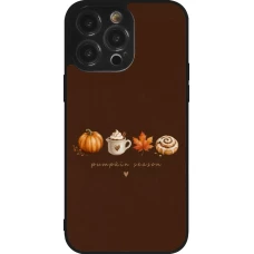 iPhone 14 Pro Max Case Hülle - Silikon schwarz Autumn 26 Pumpkin season