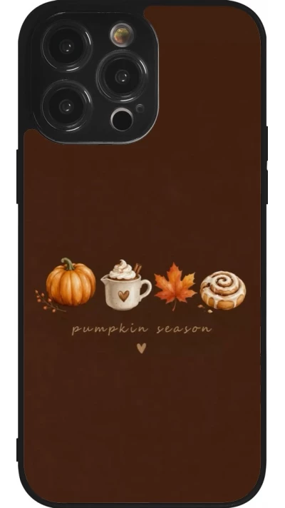 Coque iPhone 14 Pro Max - Silicone rigide noir Autumn 26 Pumpkin season