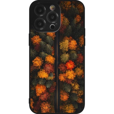iPhone 14 Pro Max Case Hülle - Silikon schwarz Autumn 26 Road in autumn