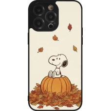 iPhone 14 Pro Max Case Hülle - Silikon schwarz Autumn 26 Snoopy autumn