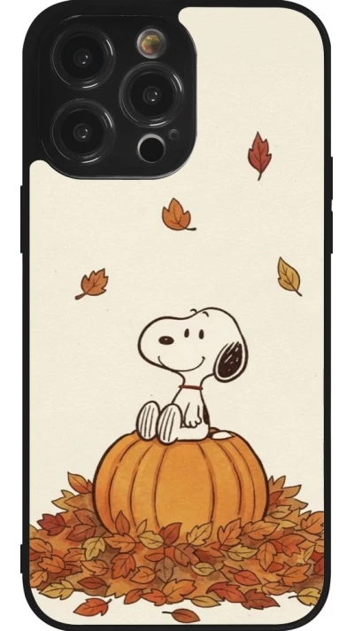 Coque iPhone 14 Pro Max - Silicone rigide noir Autumn 26 Snoopy autumn