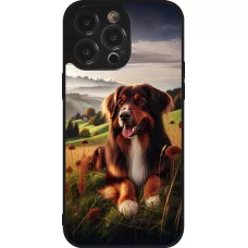 iPhone 14 Pro Max Case Hülle - Silikon schwarz Hund Land Schweiz