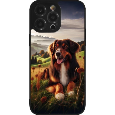 iPhone 14 Pro Max Case Hülle - Silikon schwarz Hund Land Schweiz