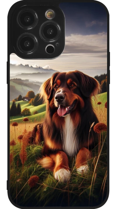 iPhone 14 Pro Max Case Hülle - Silikon schwarz Hund Land Schweiz