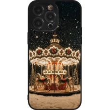 Coque iPhone 14 Pro Max - Silicone rigide noir Christmas 25 Carousel