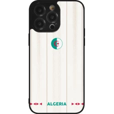 Coque iPhone 14 Pro Max - Silicone rigide noir Maillot de football Algérie 2026 personnalisable
