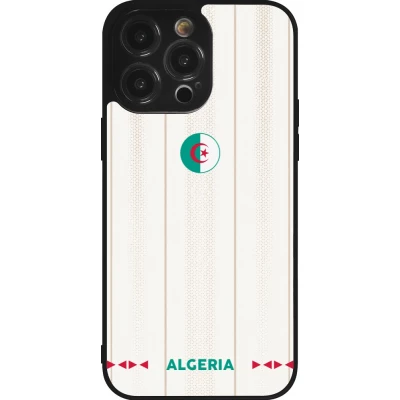 Coque iPhone 14 Pro Max - Silicone rigide noir Maillot de football Algérie 2026 personnalisable