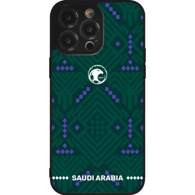 iPhone 14 Pro Max Case Hülle - Silikon schwarz Saudi Arabien 2026 personalisierbares Fussballtrikot