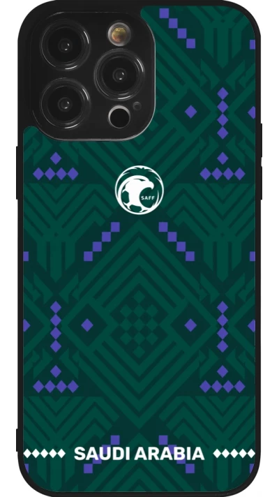 iPhone 14 Pro Max Case Hülle - Silikon schwarz Saudi Arabien 2026 personalisierbares Fussballtrikot
