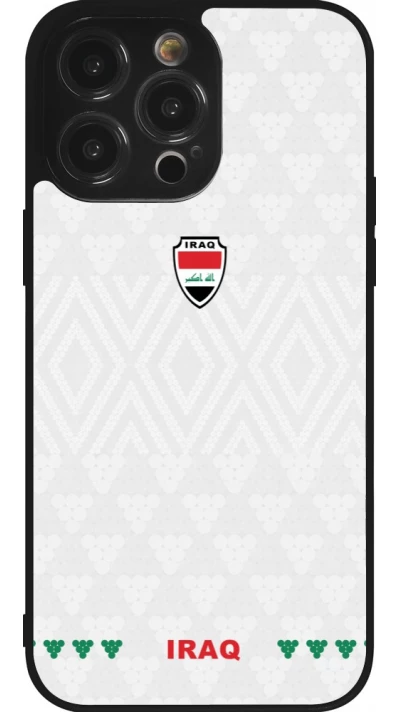iPhone 14 Pro Max Case Hülle - Silikon schwarz Irak 2026 personalisierbares Fussballtrikot