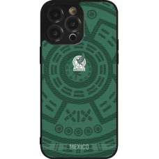 Coque iPhone 14 Pro Max - Silicone rigide noir Maillot de football Mexique 2026 personnalisable