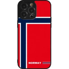 iPhone 14 Pro Max Case Hülle - Silikon schwarz Norwegen 2026 personalisierbares Fussballtrikot