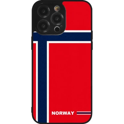 iPhone 14 Pro Max Case Hülle - Silikon schwarz Norwegen 2026 personalisierbares Fussballtrikot