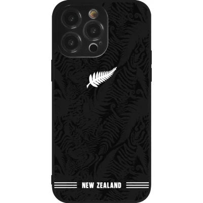 iPhone 14 Pro Max Case Hülle - Silikon schwarz Neuseeland 2026 personalisierbares Fussballtrikot