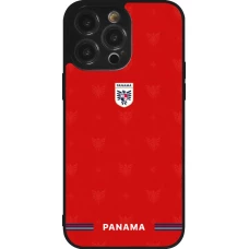 Coque iPhone 14 Pro Max - Silicone rigide noir Maillot de football Panama 2026 personnalisable