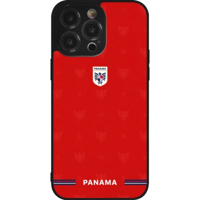 Coque iPhone 14 Pro Max - Silicone rigide noir Maillot de football Panama 2026 personnalisable
