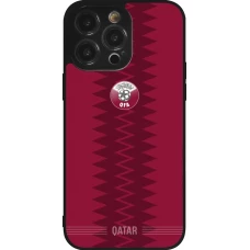 iPhone 14 Pro Max Case Hülle - Silikon schwarz Qatar 2026 personalisierbares Fussballtrikot