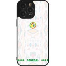 Coque iPhone 14 Pro Max - Silicone rigide noir Maillot de football Sénégal 2026 personnalisable
