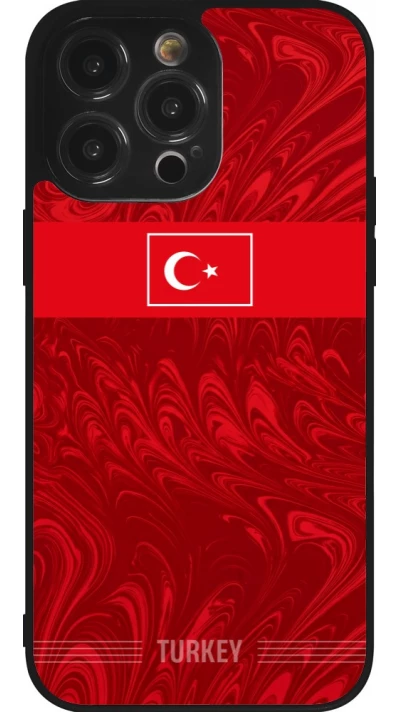 iPhone 14 Pro Max Case Hülle - Silikon schwarz Türkei 2026 personalisierbares Fussballtrikot
