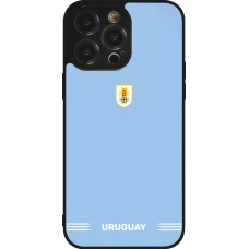 iPhone 14 Pro Max Case Hülle - Silikon schwarz Uruguay 2026 personalisierbares Fussballtrikot